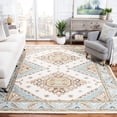 thumbnail image 2 of SAFAVIEH Capri Cletus Medallion Wool Area Rug, Ivory/Rust, 8' x 10', 2 of 11