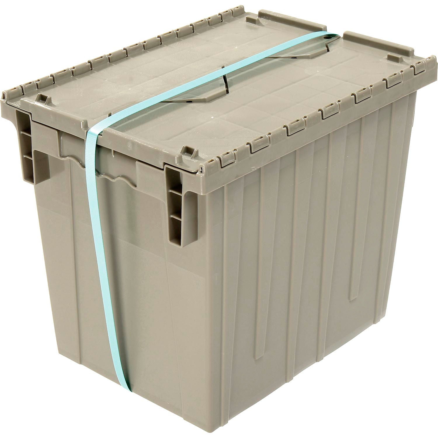 Plastic Shipping/Storage Tote With/Attached Lid