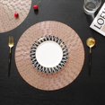 thumbnail image 1 of Round placemats, 6 PVC Decorative mats, Wedding Party Kitchen Washable and erasable placemats, 1 of 2