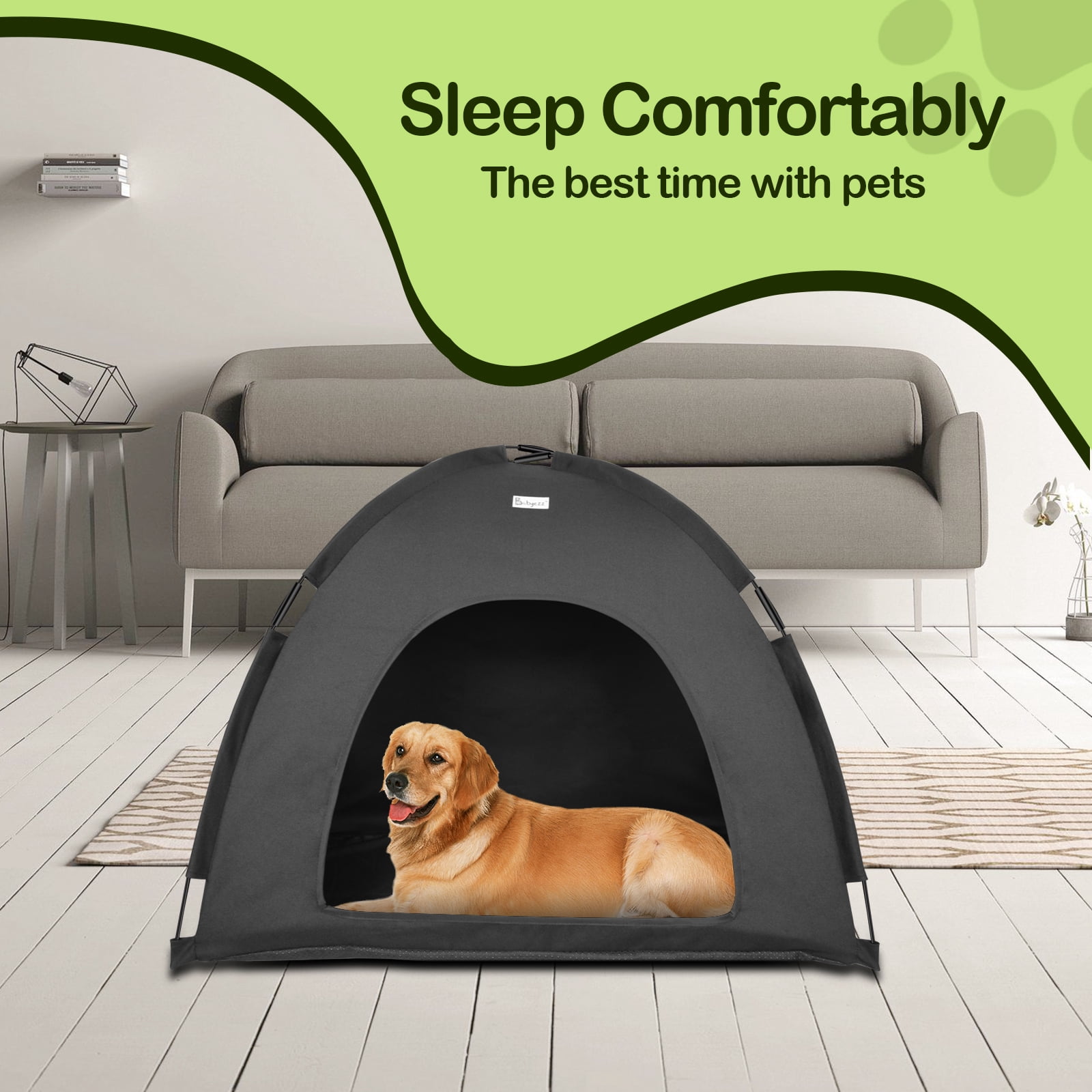Nockovi 1 pack Outdoor Dog Shelter, 31.5 x 23.6 x 27.5 in, Waterproof Oxford Fabric, Breathable Mesh, for Small to Medium Dogs, Black