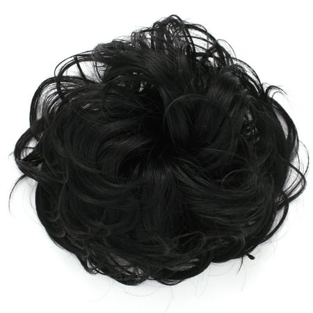 - OneDor Synthetic Messy Hair Bun Extension Chignon Hair Piece (2#-Darkest Brown)