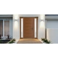 thumbnail image 3 of Front Exterior Prehung Metal-Plastic Door Frosted Glass | Manux 8111 Walnut | 2 Side Sidelite Transoms | Office Commercial and Residential Doors Entrance Patio Garage 60x80 (W12+36+12x80) Left-hand, 3 of 6