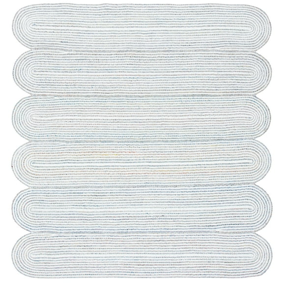 SAFAVIEH Cape Cod Randell Abstract Polyester Area Rug, Ivory/Green, 6' x 6' Square