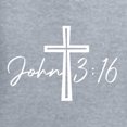 thumbnail image 5 of Wild Bobby John 3:16 Cross Inspirational/Christian Women Racerback Tank Top, Heather Grey, X-Large, 5 of 5