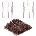 thumbnail image 2 of RUseeN 200PCS Bobby Pins Brown U Shaped Hair Pins for Buns Women Lady Girls French Historical Hair Styling Pins, 2.4IN, 2 of 2