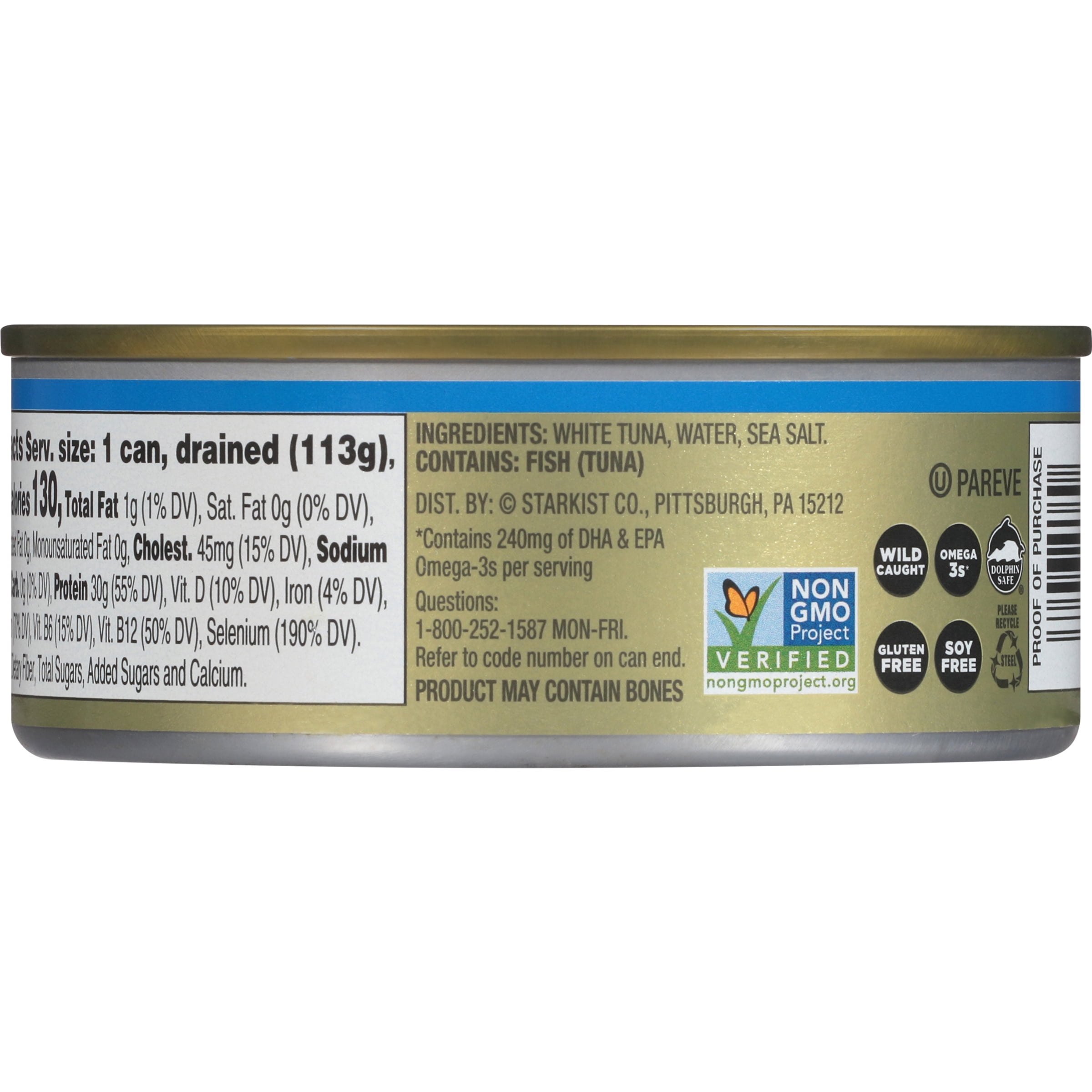 (12 pack) StarKist Selects Solid White Albacore Tuna in Water, 4.5 oz Can