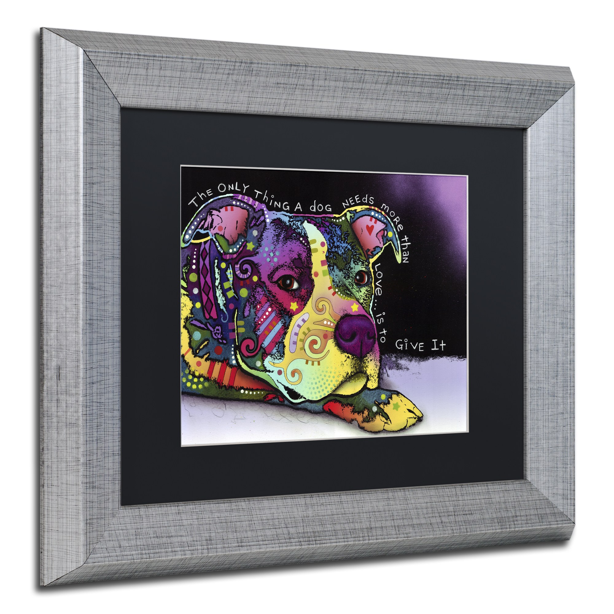 Trademark Fine Art "Affection" Canvas Art by Dean Russo, Black Matte, Silver Frame