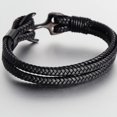 thumbnail image 4 of Pulsera de ancla para hombre hecha de cuero genuino trenzado de alta calidad., 4 of 5