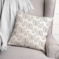 thumbnail image 3 of Creative Products Gray Leaf Stamp Pattern 18x18 Spun Poly Pillow, 3 of 3