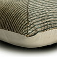 thumbnail image 2 of Cushion Covers For Couch, Teal Green & Beige 22"x22" (55x55 cm) Accent Cushion Covers, Jute & Linen Striped Throw Pillows For Sofa, Striped Pattern Contemporary Style - Jute Combo, 2 of 3