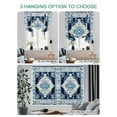 thumbnail image 4 of Vintage Ethnic Tie Up Curtains for Windows 45 Inch Length Balloon Curtains Kitchen Adjustable Balloon Window Shade Boho Tribes Modern Blue Middle Century Tie Up Valance Bathroom Curtain 34"x45", 4 of 6