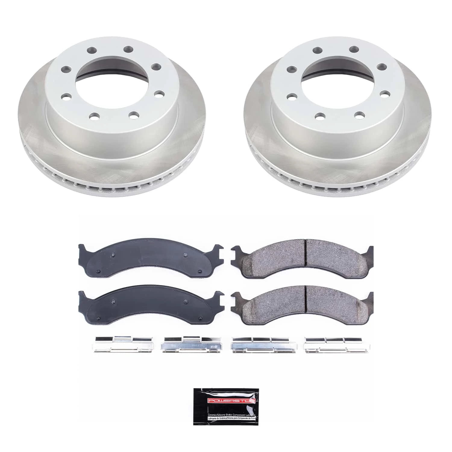 PowerStop Front Semi-Coated Rotor and Low-Dust Ceramic Brake Pad Kit SC2156
