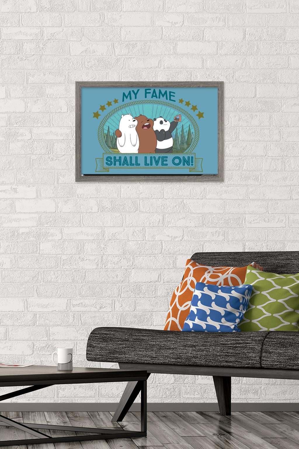 We Bare Bears - Fame Wall Poster, 14.725" x 22.375", Framed