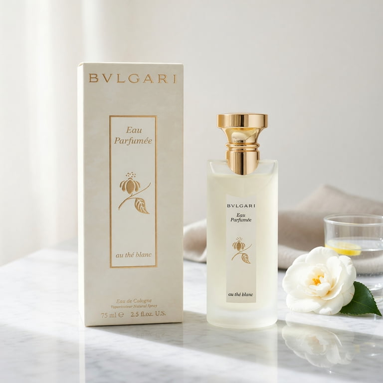 Bvlgari, White Eau De Cologne Spray, 2.5 Oz, Floral Woody Musk