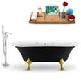thumbnail image 5 of Tub, Faucet and Tray Set Streamline 68" Clawfoot NH103CH-GLD-140, 5 of 5