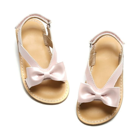 

Toddler Girl Pink Sandals Size 10 Easter Flower Girl Dress Shoes Open Toe Little Kid Summer Flats