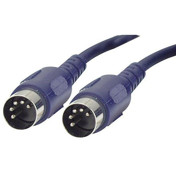 DAP AUDIO - 5 Pin 180 Degree Male to Male DIN Lead, 3m Blue