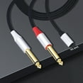 thumbnail image 1 of Cable de audio macho a doble de 6,35 mm Cable adaptador de 1/4 pulg. Divisor en Y (para lightning 3M), 1 of 9
