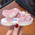 thumbnail image 4 of Viluyesy Girls Jelly Sandals Flower Closed Toe Soft Sole Summer Beach Princess Shoes for Kids Pink Size 6 Toddler, 4 of 8