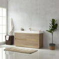 thumbnail image 4 of Huesca 60" Single Sink Bath Vanity in Dark Oak Gray Integral Sink Top No Mirror, 4 of 7