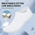 thumbnail image 2 of 6 Pairs No Show Socks for Men,Mens Low Cut Invisible Ankle Socks,Non Slip Cotton Casual Sneaker Trainer Socks with Arch Support(7-13), 2 of 8