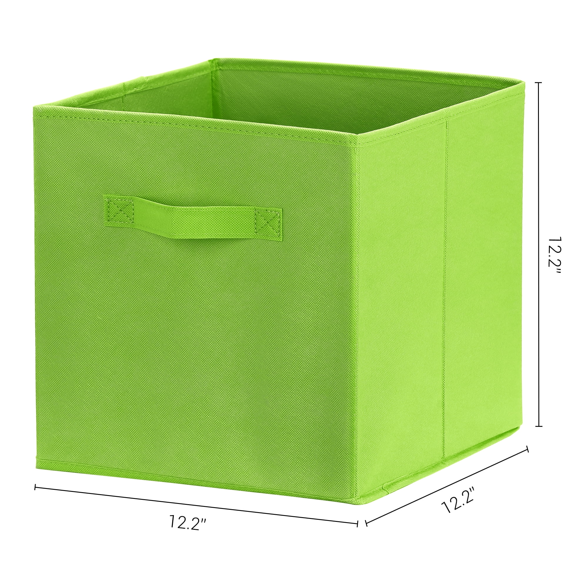 Unique Bargains Fabric Storage Cube Storage Bin Green 12.2*12.2*12.2in