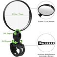 thumbnail image 3 of 2pcs Bike Mirrors, Riding Adjustable Swivel Handlebar Mount Plastic Convex Mirror for Mountain Road Bikes, 3 of 5