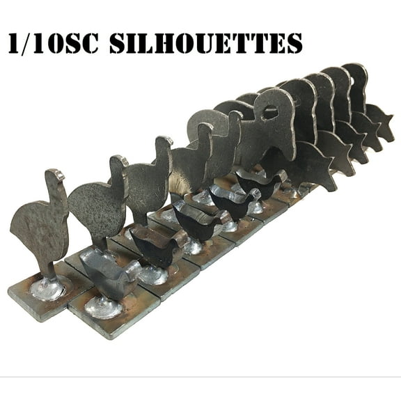 Magnum Target 1/10sc NRA/IHMSA Metallic Silhouette Steel Shooting Targets - 20pc Air Rifle/Pistol Knock-overs - 1020NP