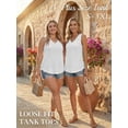 thumbnail image 5 of MOYIKO Tank Tops for Women Eyelet V Neck Trendy Sleeveless Tops Dressy Casual Flowy Summer Shirts Loose Fit, 5 of 7