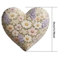 thumbnail image 3 of SLYNSHome Flower Printed Heart Pillows Love Heart Shaped Pillow Faux Rabbit Throw Pillows Home Decoration, 3 of 9