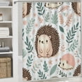 thumbnail image 6 of WERPE Waterproof Shower Curtain, Hedgehog Design, Soft Warm Lightweight Home Bathtubs Bathroom Curtain Decoration, Multiple Sizes White, 6 of 7