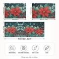 thumbnail image 2 of Yayeee Pillowcase Standard Size Set of 2 Satin Wrinkle Resistant Pillow Case, Christmas Poinsettia, 2 of 8