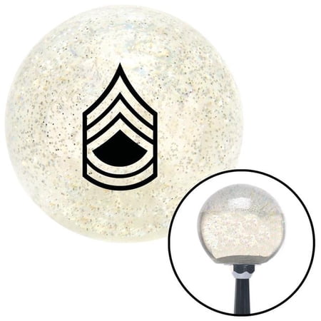 American Shifter Black Sergeant First Class Clear Metal Flake Shift Knob with M16 x 1.5 Insert Auto Brody