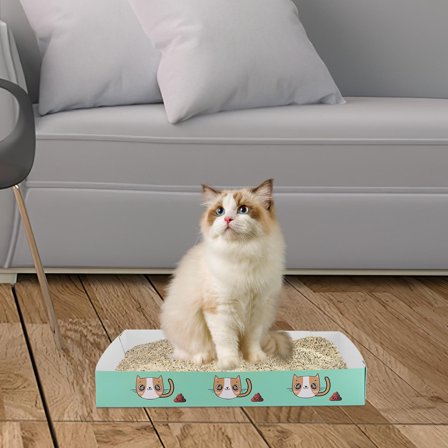 FENGGUIQU Light Green Disposable Litter Box Paper, 1 Piece with Convenient Features
