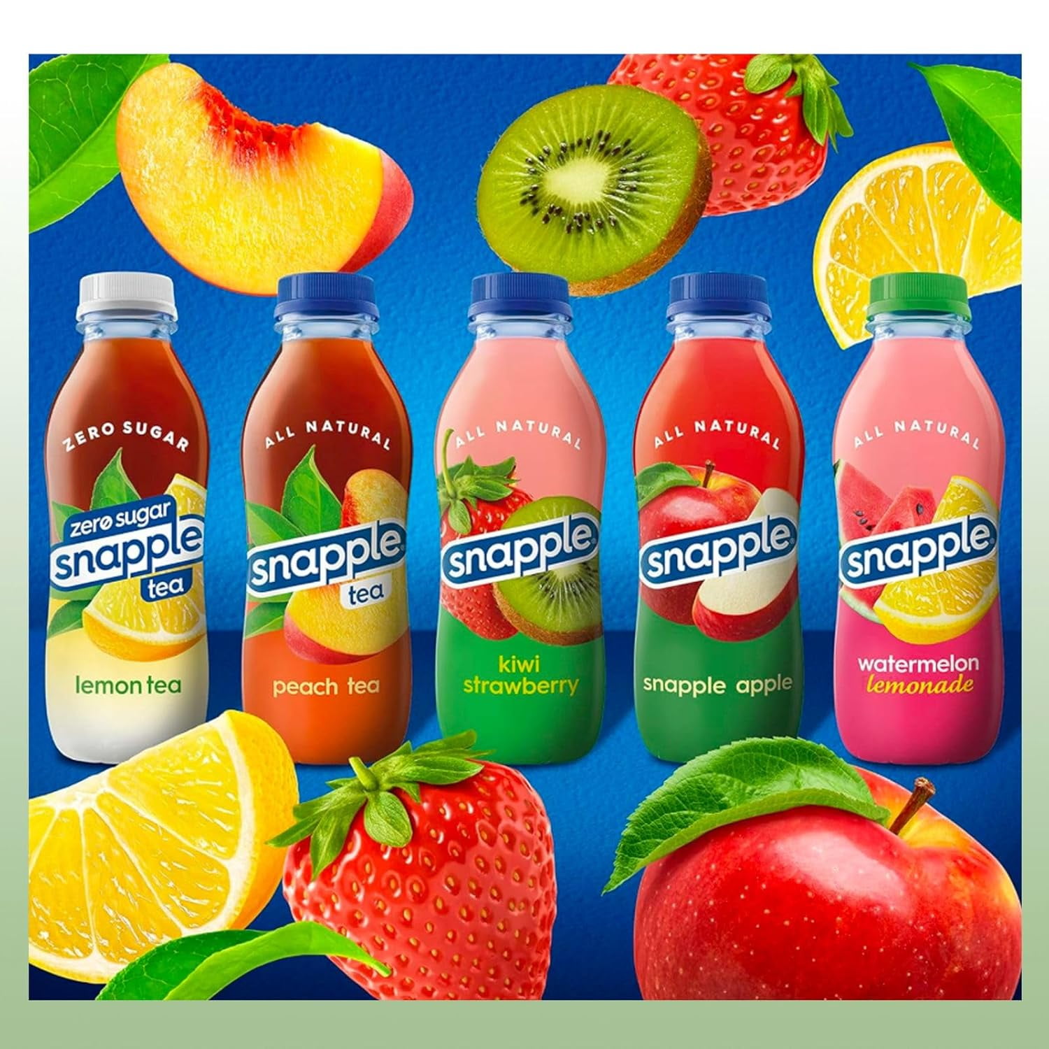 Snapple Mango Madness All Natural Fruit Juice Drink, 16 fl oz Plastic Bottles, Made with Real Fruit Flavor, 16-Pack