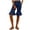 *Navy, variant on VBVC Women's High Waisted Ruffle Hem Shorts,Ladies Stretchy Flared Midi Bottoms with Pockets,Casual Summer Yoga Pants For Women,Navy,S-2XL