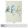 thumbnail image 4 of JEUXUS Colorful Birds on Tree Branches Painting Throw Blanket Flannel Blanket (Universal 1) White, 4 of 6