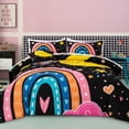 thumbnail image 4 of Juego de cama A Nice Night Cartoon Rainbow with Smile Moon Full, 4 of 8