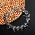 thumbnail image 7 of Flyshop Jewelry Natural Black Rutilated Quartz Crystal Bracelet, Coarse Hair (Bead Dia. 13mm), 7 of 7