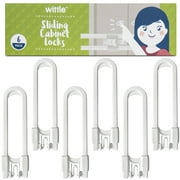 Wittle Sliding Child Safety Cabinet Locks (6 Pack) | Baby Proof Cabinet Locks