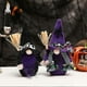 thumbnail image 4 of Halloween Wizard Gnome Doll with Broom & Hat, Dark Elf Plush Witch Gift Toy for Holiday Decor Party Favor, 4 of 5