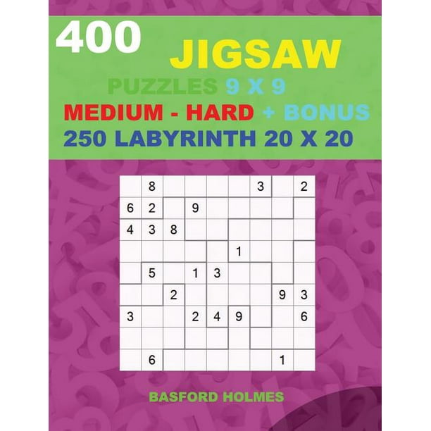 Jigsaw Classic Sudoku 400 JIGSAW puzzles 9 x 9 MEDIUM HARD + BONUS