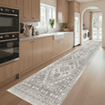thumbnail image 5 of Roxstand 2'x10' Washable Runner Rug for Hallway Entrance Bedroom Entryway, Vintage Oriental Non Slip Stain Resistant Kitchen Rugs, Brown, 5 of 10