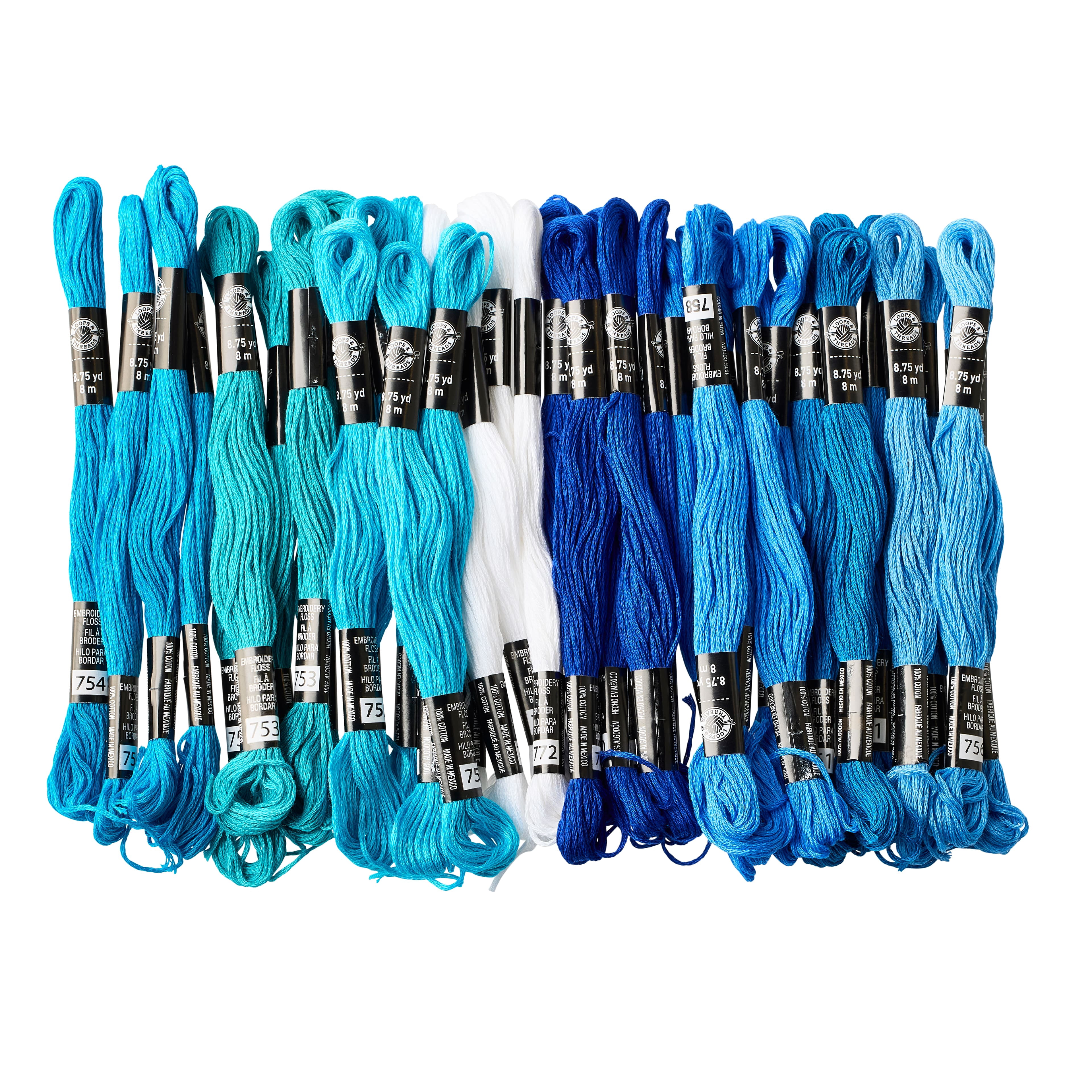 Loops & Threads Blues Embroidery Floss, 12 Packs: 36 ct. (432 total)