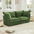 thumbnail image 3 of Newest Modern 2-Seat Sofa Couches for Living Room,2 Seater Sofa,Plain Chenille Deep Seat Sofa, Upholstered Cushion&Detachable Cover,Comfy Sofa Couch for Small Space,Apartment,Green, 3 of 20