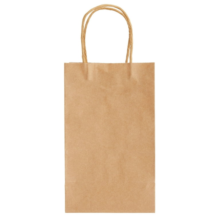 120Pcs Brown Paper Bags with Handles Mixed Size Bulk Kraft Paper
