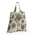 thumbnail image 2 of Beige Reusable Portable Bag, Vintage Ornate Round Motifs Forms Oriental Nostalgic Art Old World in Retro Style, Fabric Market Bag Sturdy Easy to Clean Foldable Slim Design, Multicolor, by Ambesonne, 2 of 4