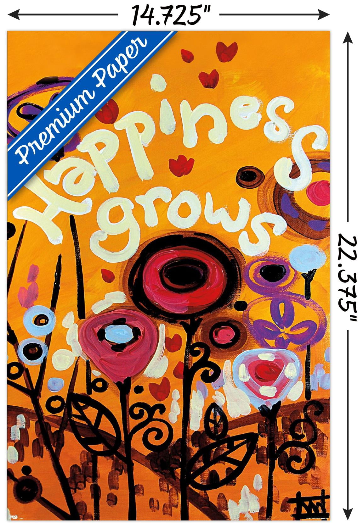 Happiness Grows Wall Poster, 14.725" x 22.375"