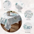 thumbnail image 5 of Turquoise Coastal Table Cloth Waterproof Tablecloths, Summer Beach Coral Shell Starfish Ocean Tablecloth Dining Table Cover for Kitchen Party Tabletop Outdoor, Square Tablecloth 60x60 Inch, 5 of 9