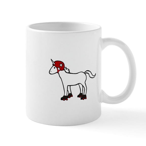 CafePress - Roller Derby Unicorn Mugs - 11 oz Ceramic Mug - Novelty Coffee Tea Cup